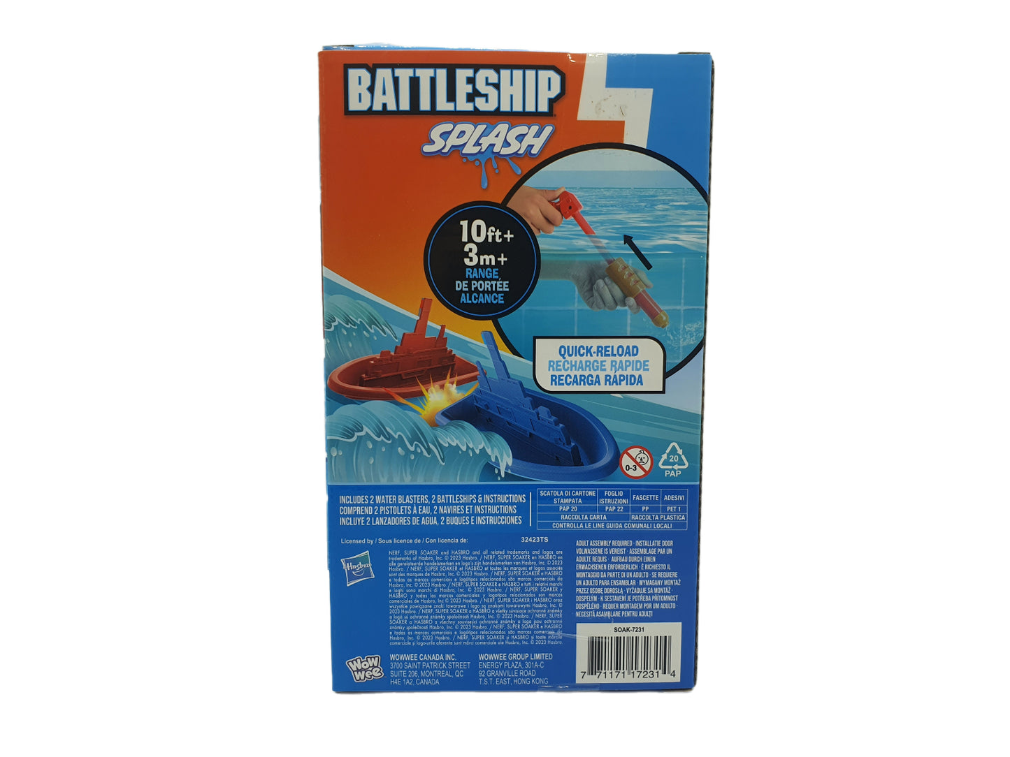Hasbro Schlachtschiff Spritzspiel - Garten Wasserspielzeug Outdoor Sommer Spaß