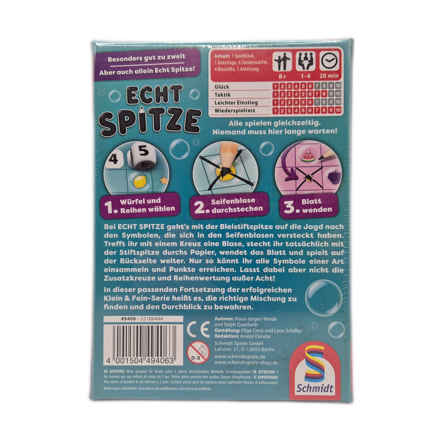 Echt Spitze Schmidt Spiel Würfelspiel NEU