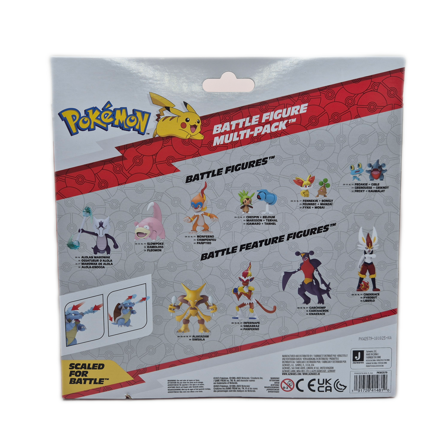 Pokemon Battle Figure Multipack Turtok Glumanda Pikachu Neu OVP