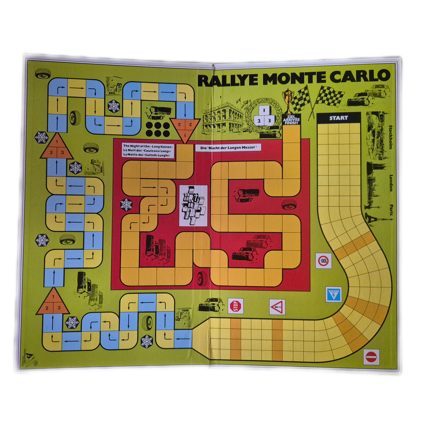 Rallye Monte Carlo Die Nacht der langen Messer Brettspiel Vintage