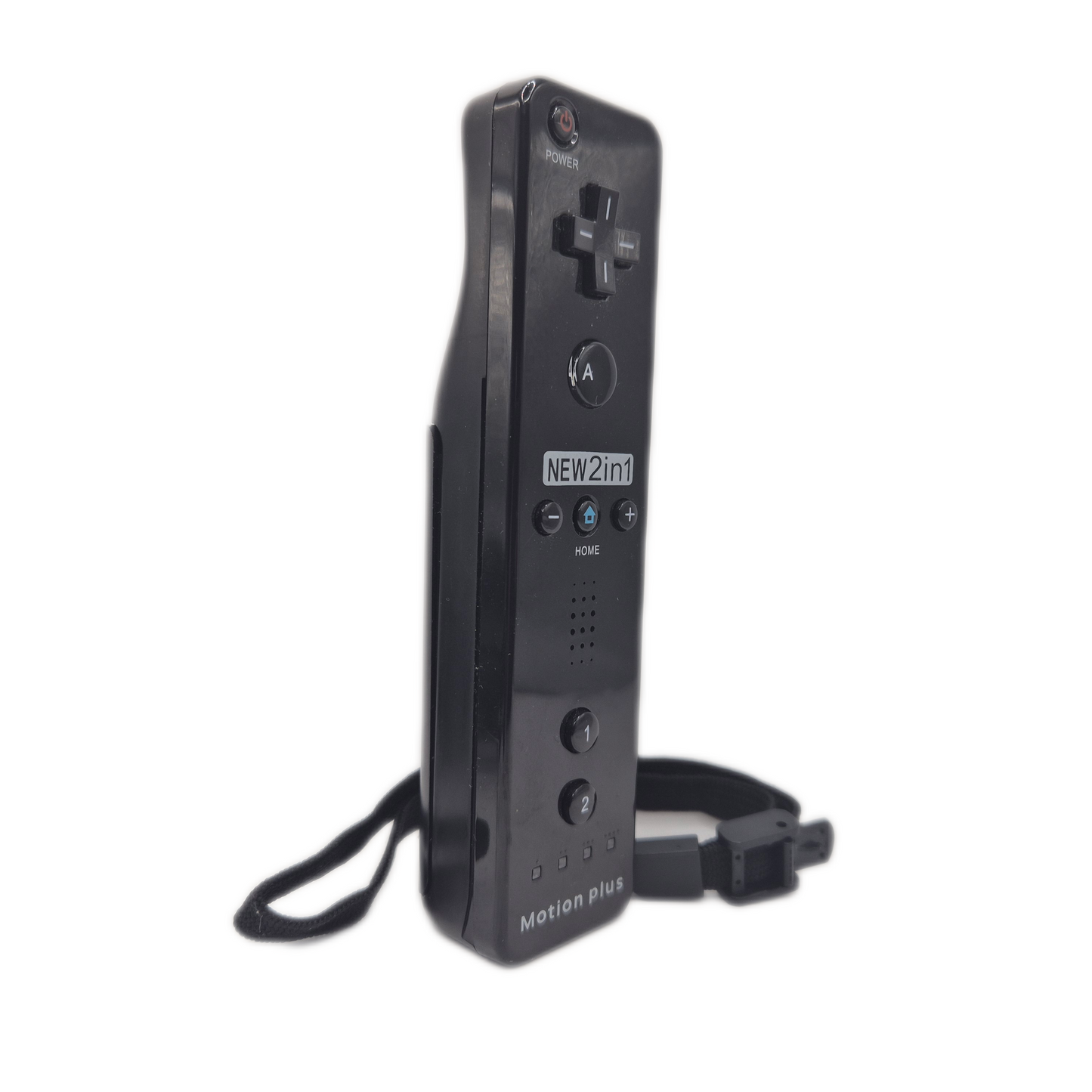 Für Wii - Remote Controller New 2 in 1 Motion Plus schwarz + Schutzhülle + Nunchuck
