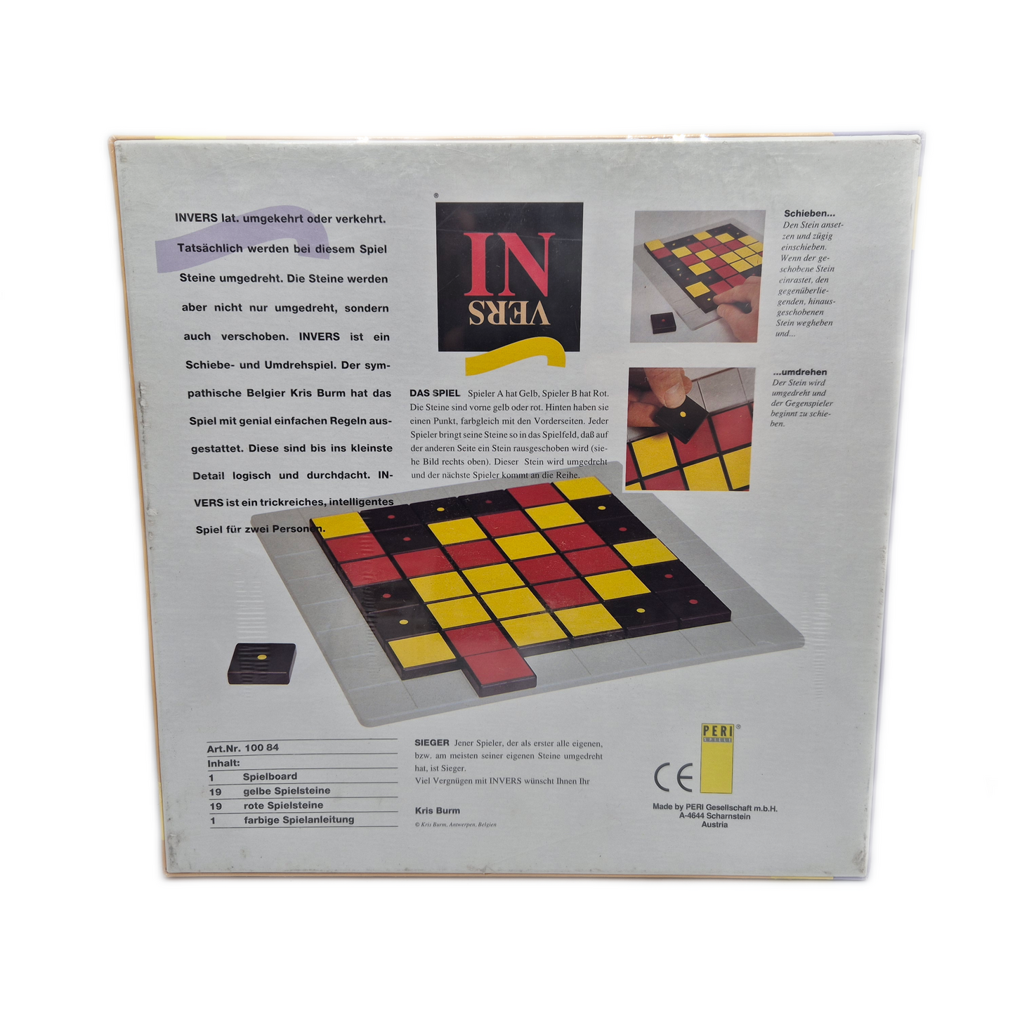 Invers Das Schiebe und Umdrehspiel von 1991 Peri Brettspiel Gesellschaftsspiel