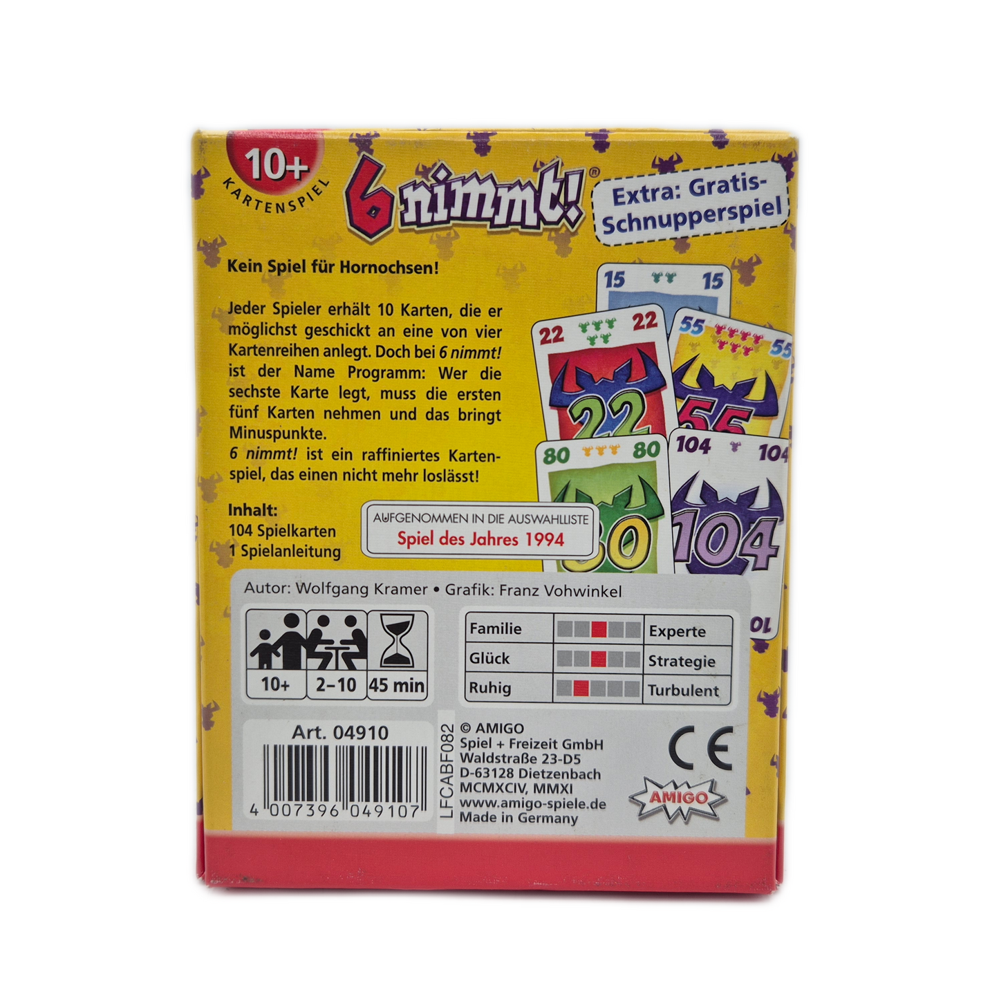 Amigo 6 nimmt! Kein Spiel für Hornochsen