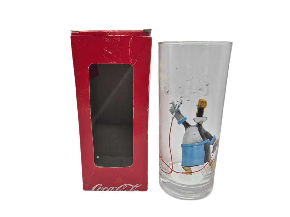 Coca Cola Glas Becher | Musik Song | Trinkglas | Sammler Selten Vintage OVP Neu