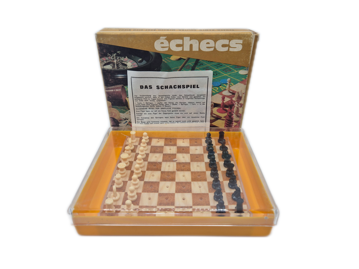 Schach Reisespiel echecs Französisch Vintage