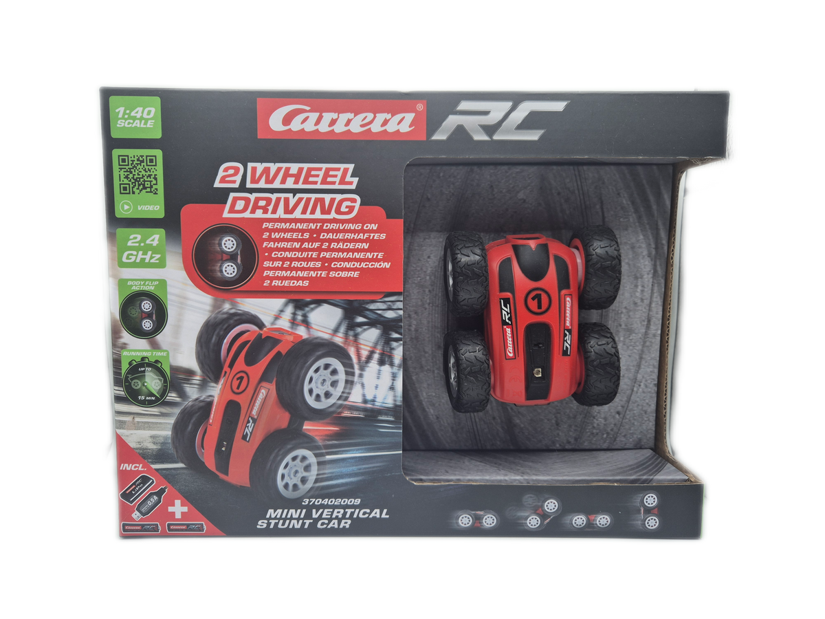Carrera 2,4GHz Mini Vertical Stunt Car RC 2 Wheel Driving Ferngesteuertes Auto