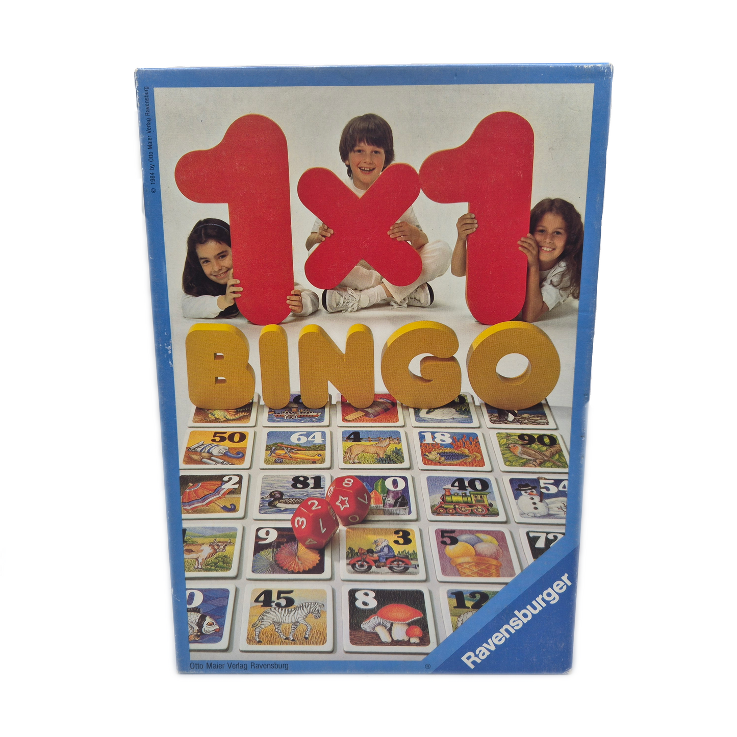 1x1 BINGO seltene Ravensburger Erstausgabe 1984 mit Anleitung + Würfeln