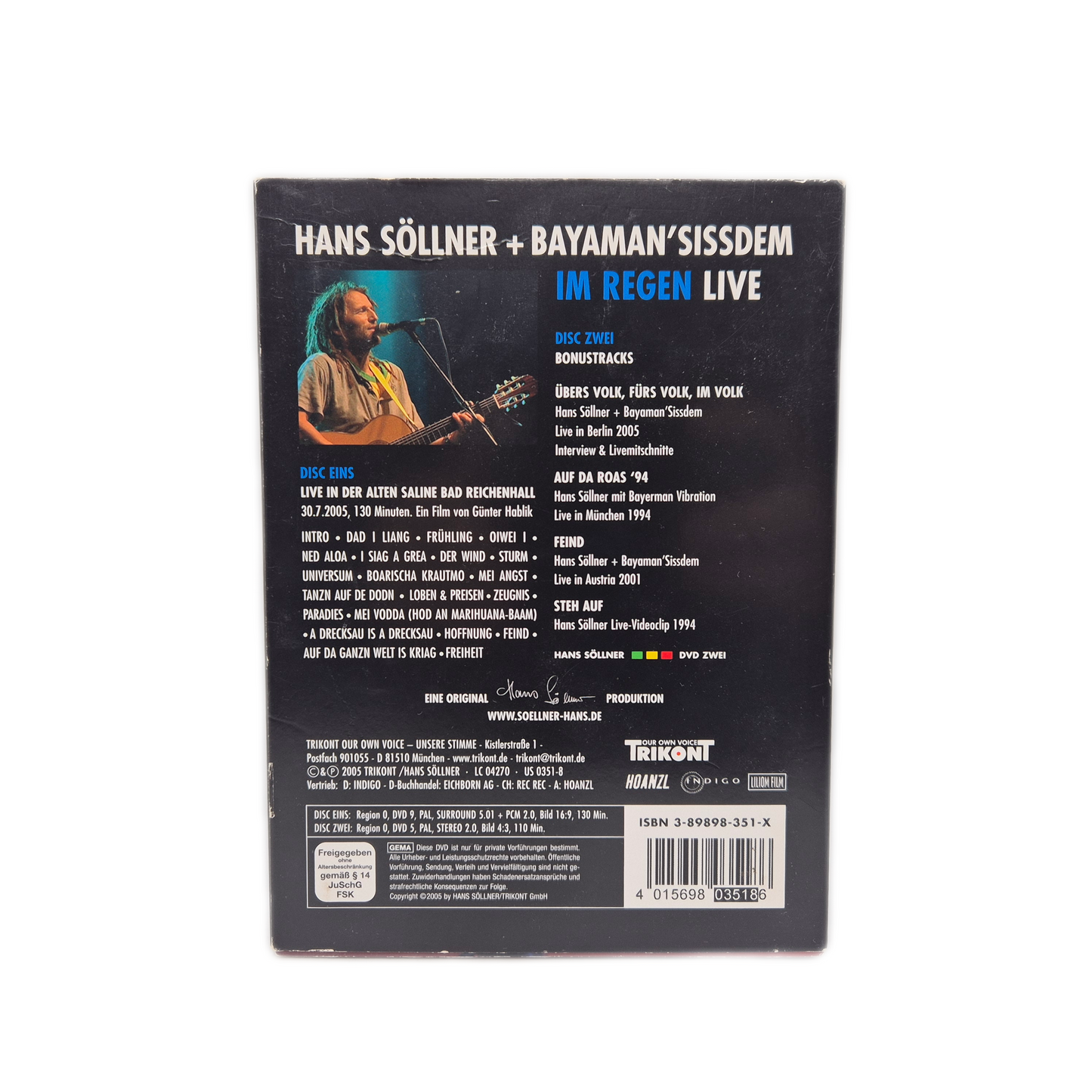 Hans Söllner & Bayaman'Sissdem - Im Regen Live - DVD