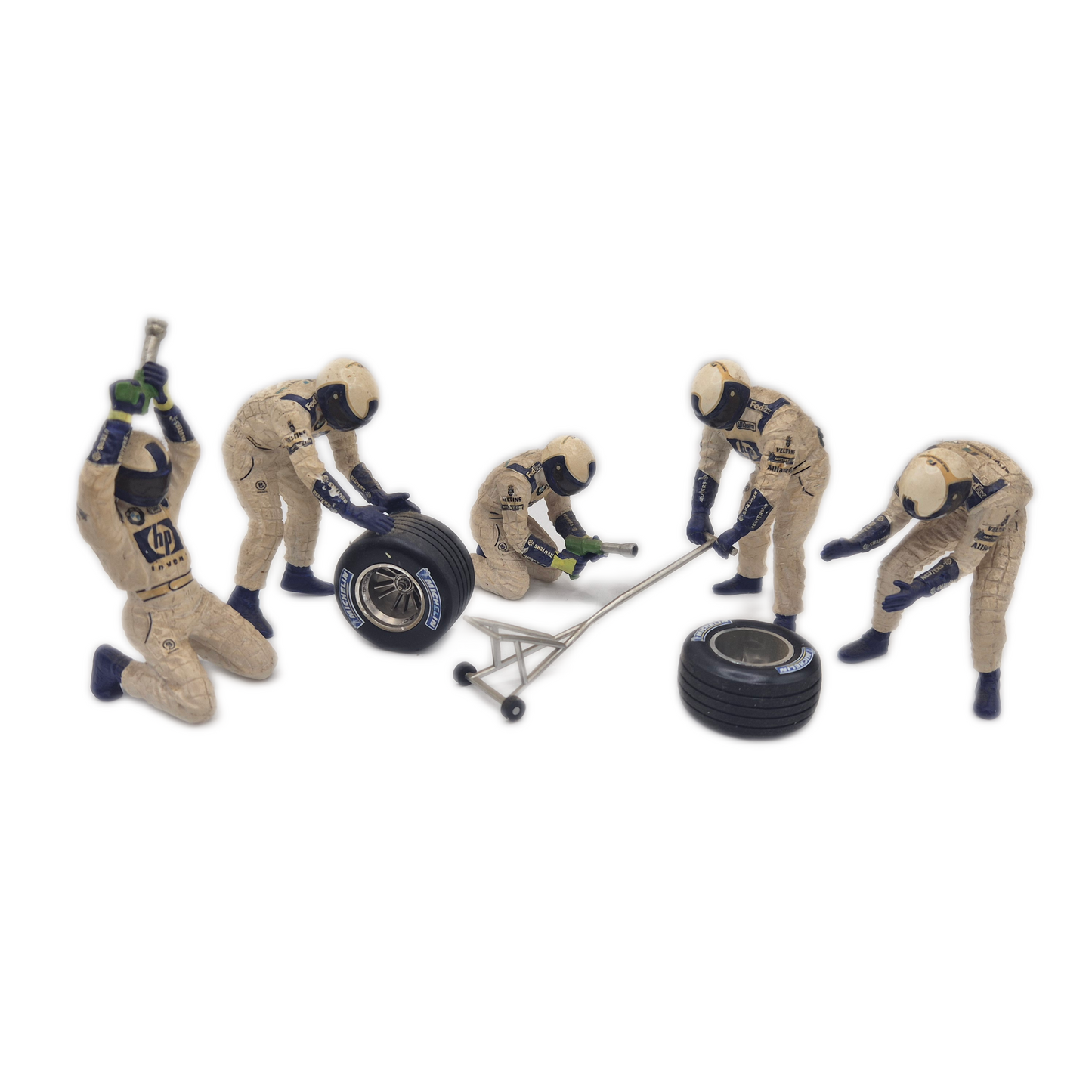 Diorama Werkstatt Hebebühne + 4x Formel 1 BMW Minichamps - Ersatzteile