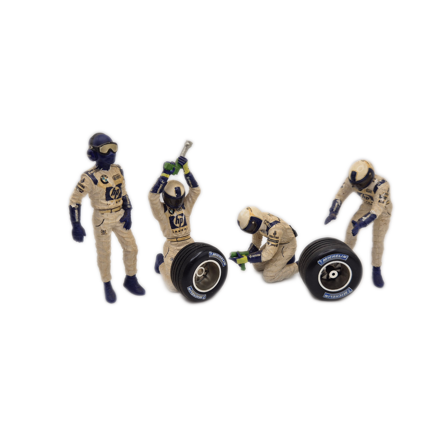 Diorama Werkstatt Hebebühne + 4x Formel 1 BMW Minichamps - Ersatzteile