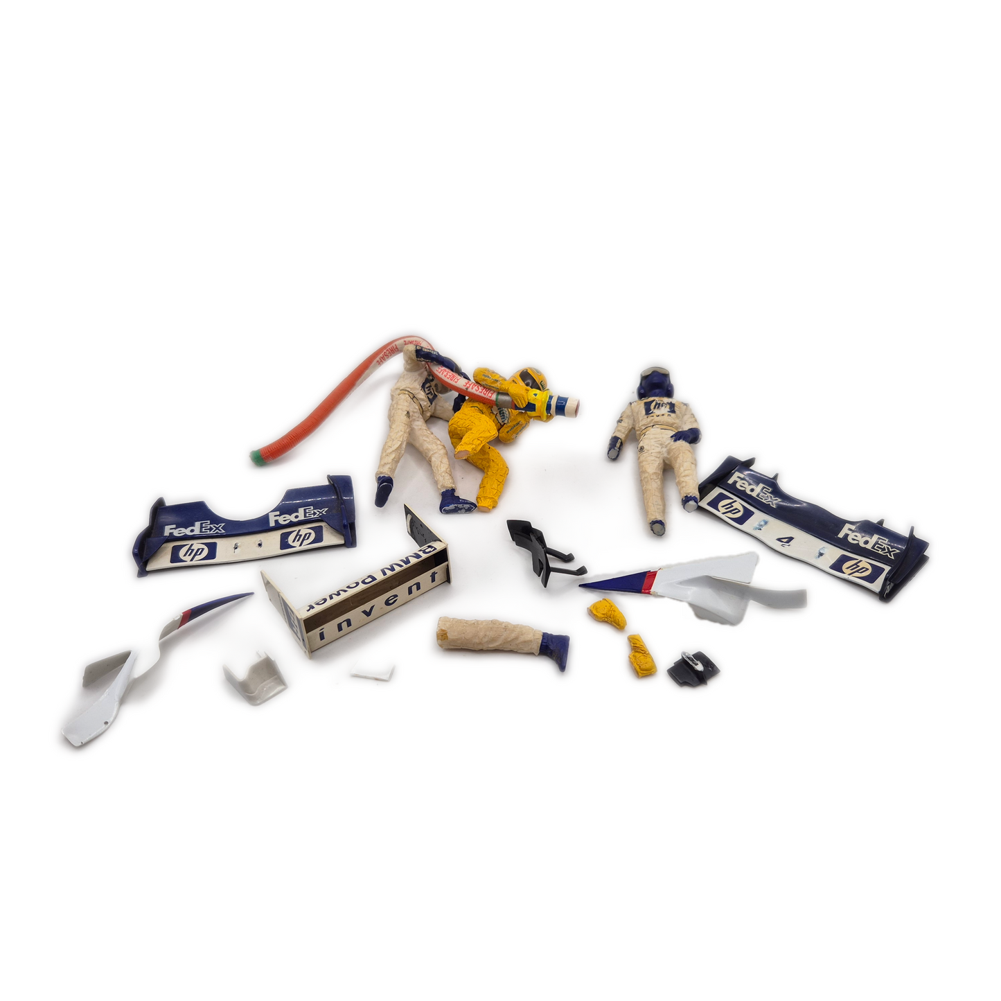 Diorama Werkstatt Hebebühne + 4x Formel 1 BMW Minichamps - Ersatzteile