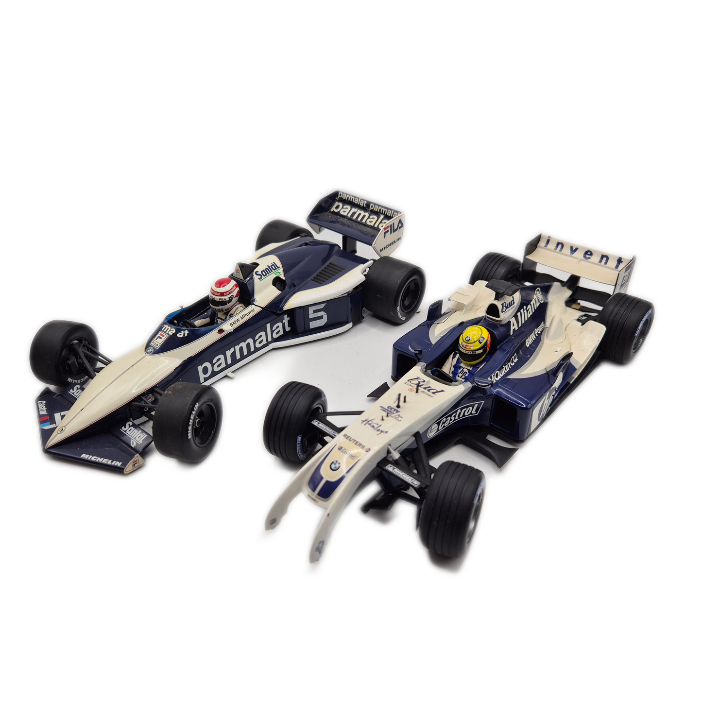 Diorama Werkstatt Hebebühne + 4x Formel 1 BMW Minichamps - Ersatzteile