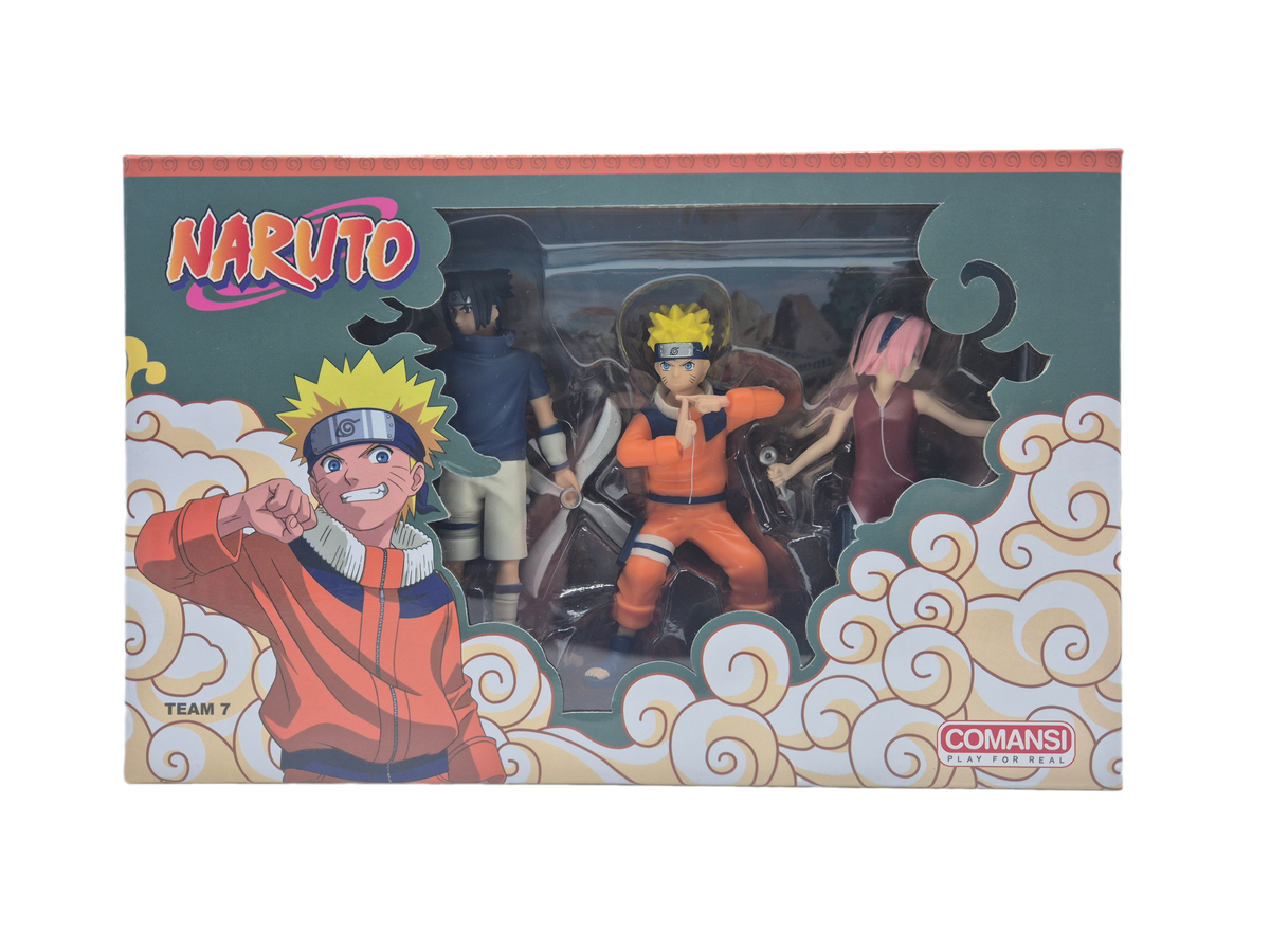 Naruto Comansi 3er Set Spiel und Sammel Figuren, Sasuke und Sakura - Comansi