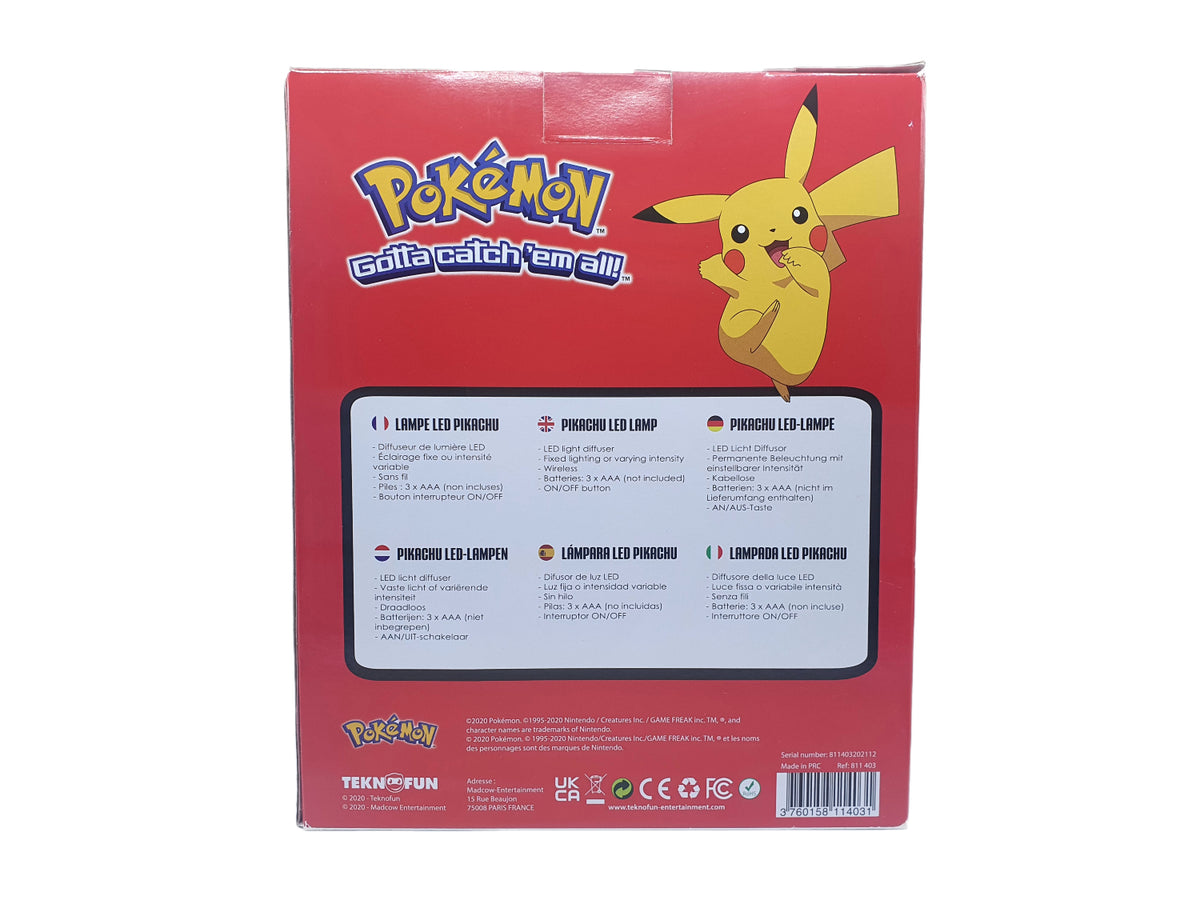 Pokemon Pikachu Led Nachtlicht 25cm NEU