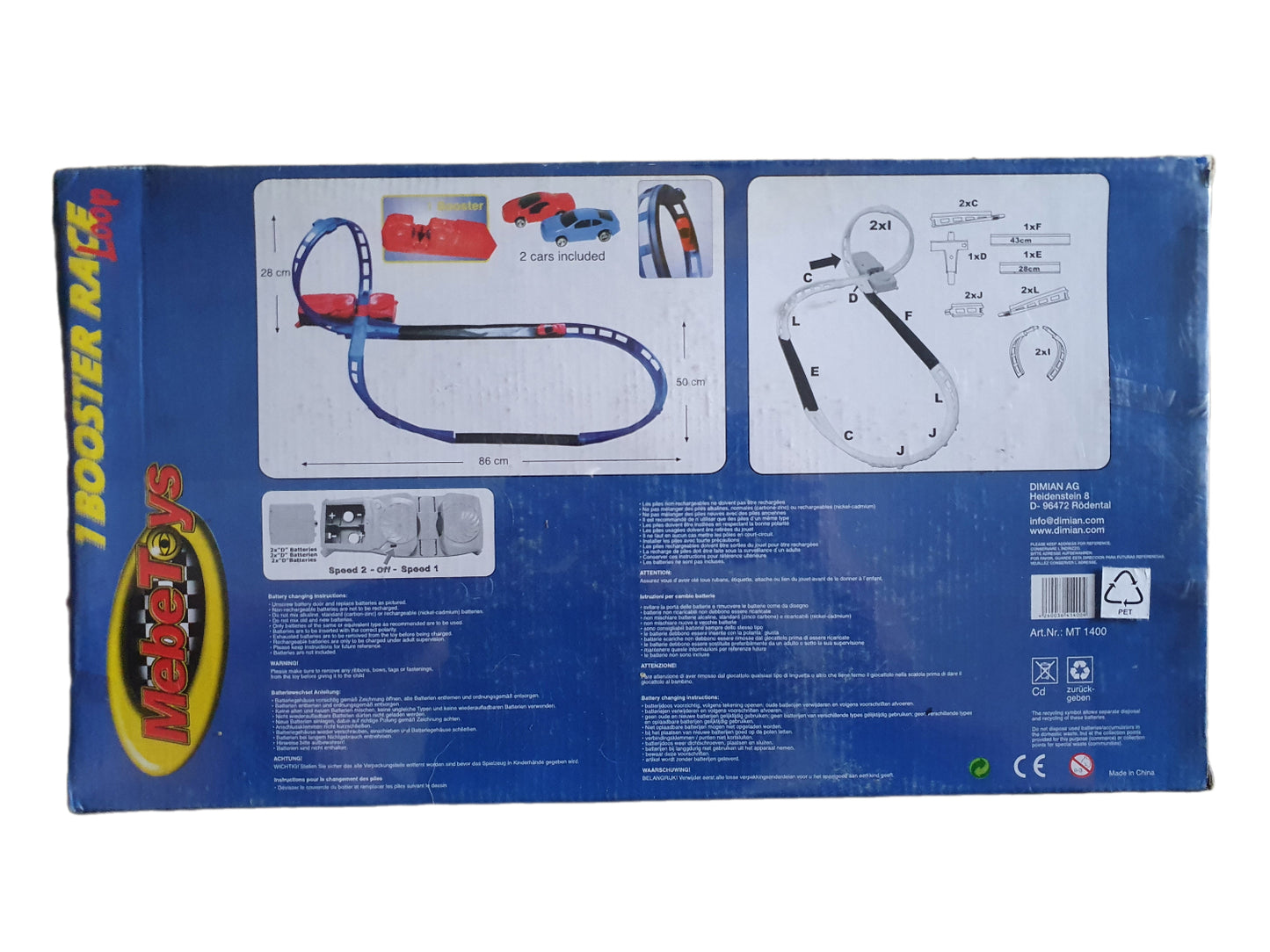 Booster Race Loop Race Track - Mebe Toys - Vintage NEU und OVP