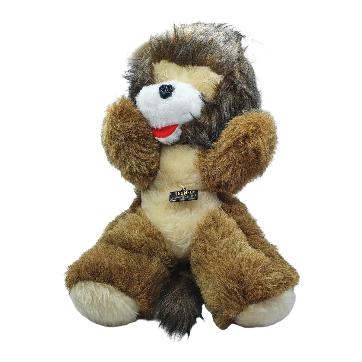 HEUNEC Löwe Kuscheltier stehend ca 40cm Lion Katze Mähne Braun Plüsch Safari