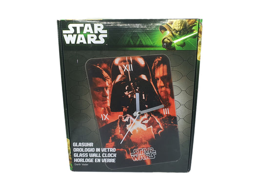 Joy Toy Star Wars Darth Vader Glasuhr 18x24 cm Glas Uhr Analog Fanartikel NEU