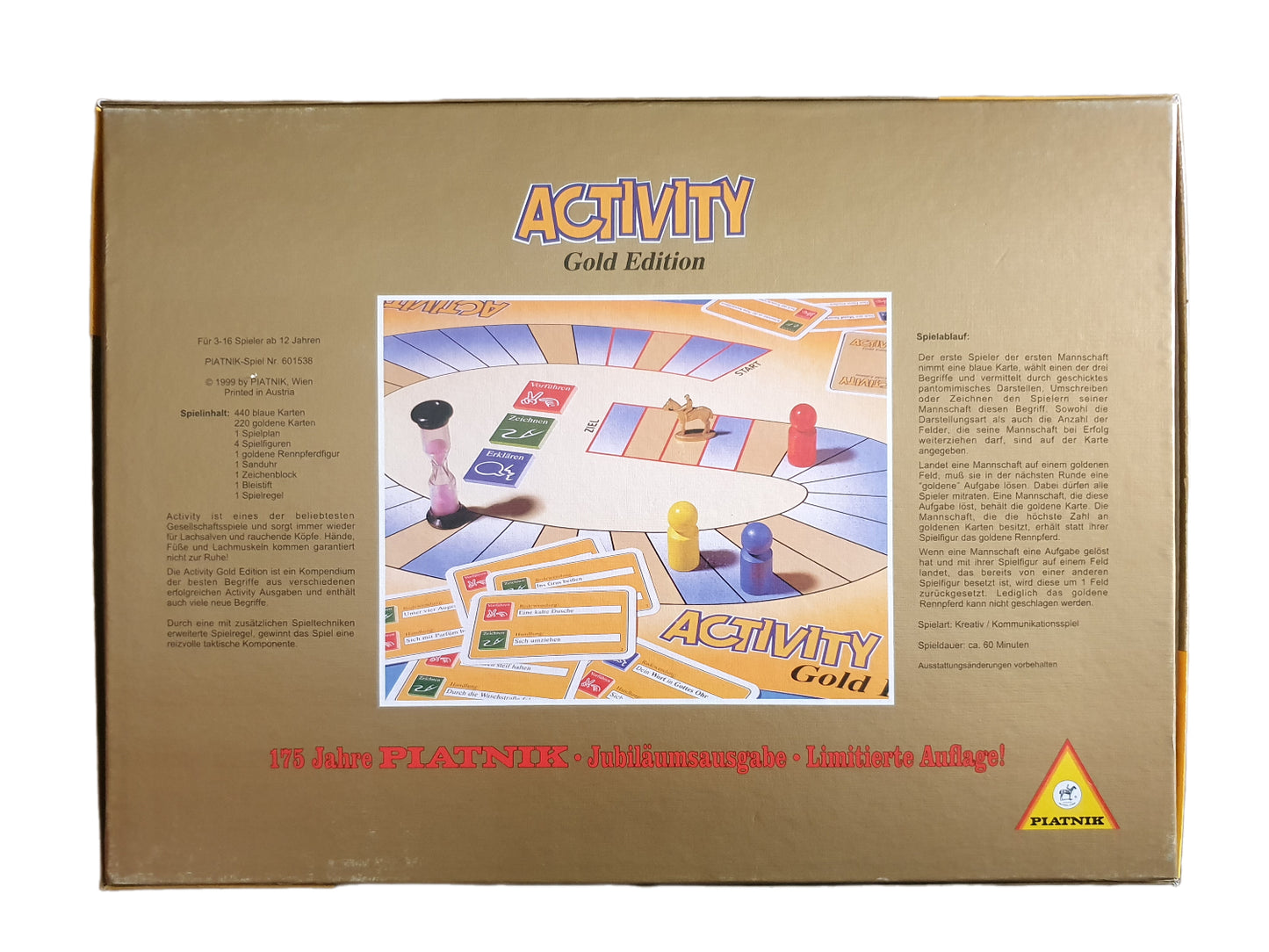 Activity Gold Edition 175 Jahre Jubiläum Piatnik - wie neu - gelbe Figur fehlt