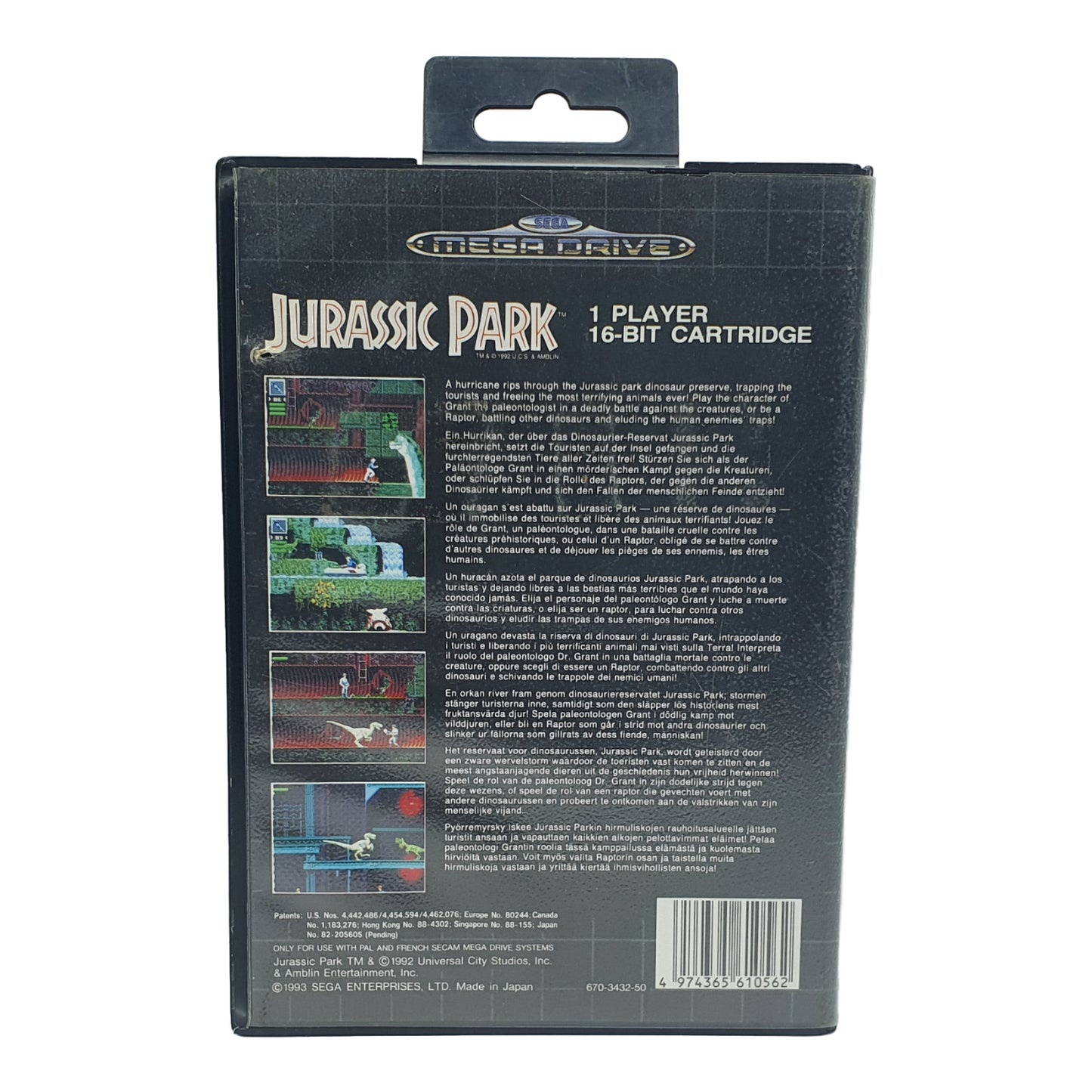 Jurassic Park – Sega Mega Drive Spiel