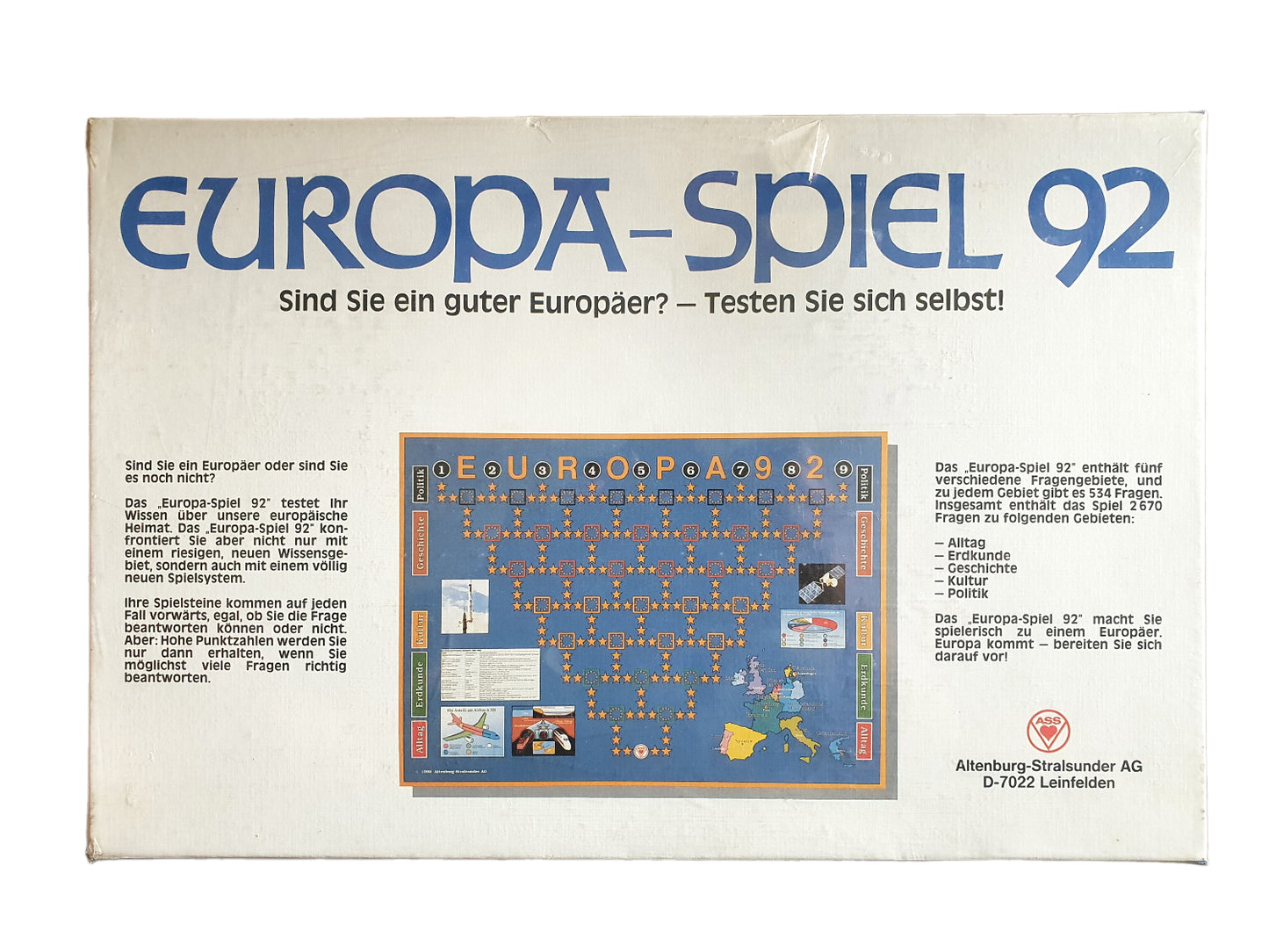 EUROPA SPIEL 92 - Sind Sie ein guter Europäer? - ASS - Neu & OVP