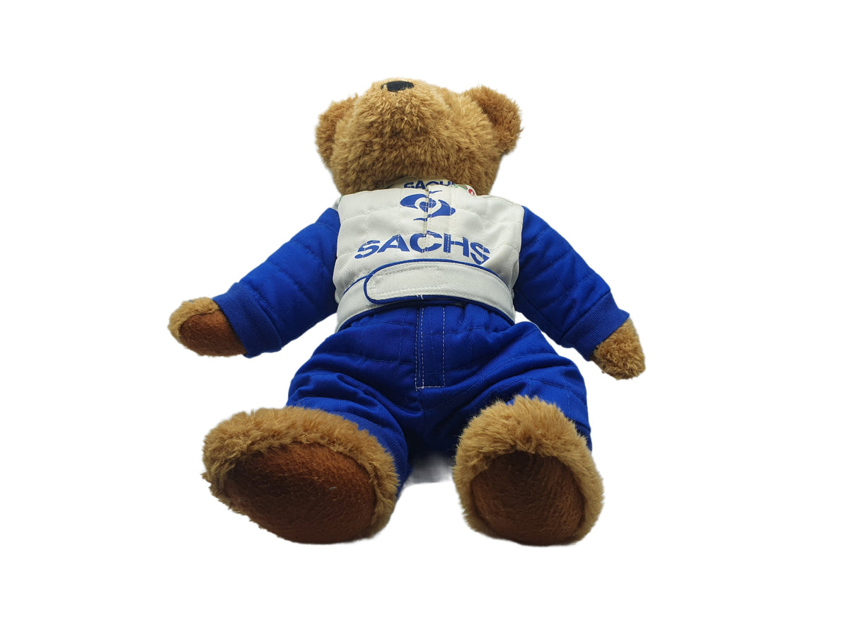 Rennfahrer Teddybär Bär Sachs Plüschtier Stofftier 40 cm guter Zustand
