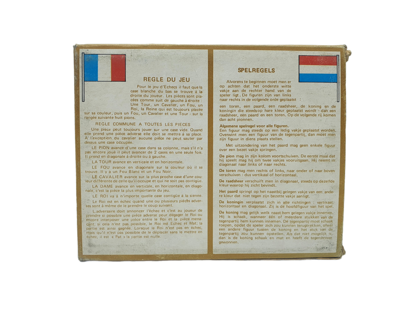 Schach Reisespiel echecs Französisch Vintage