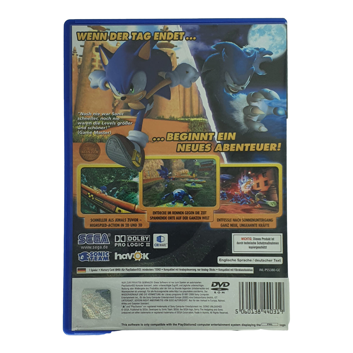 Sonic Unleashed – PlayStation 2