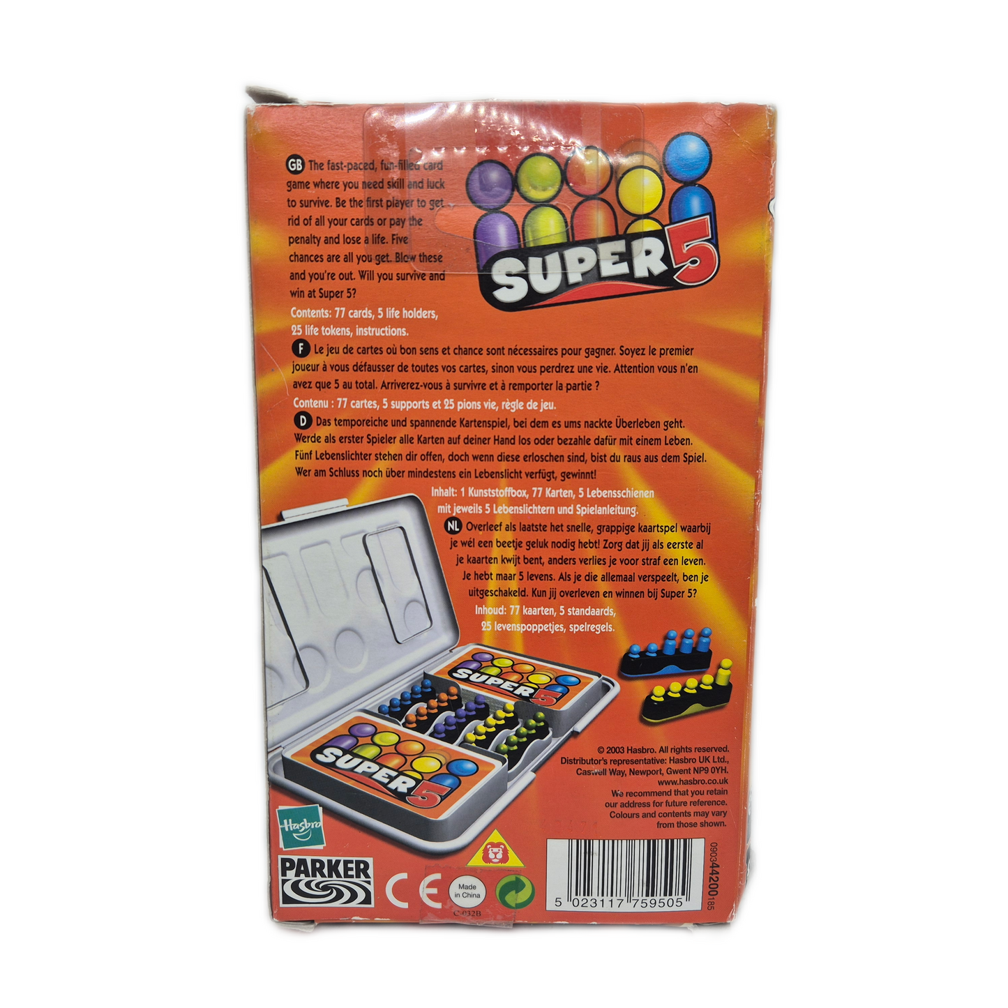 Super 5 Parker - Vollständig - Das Kartenspiel mit 5 Überlebenschancen