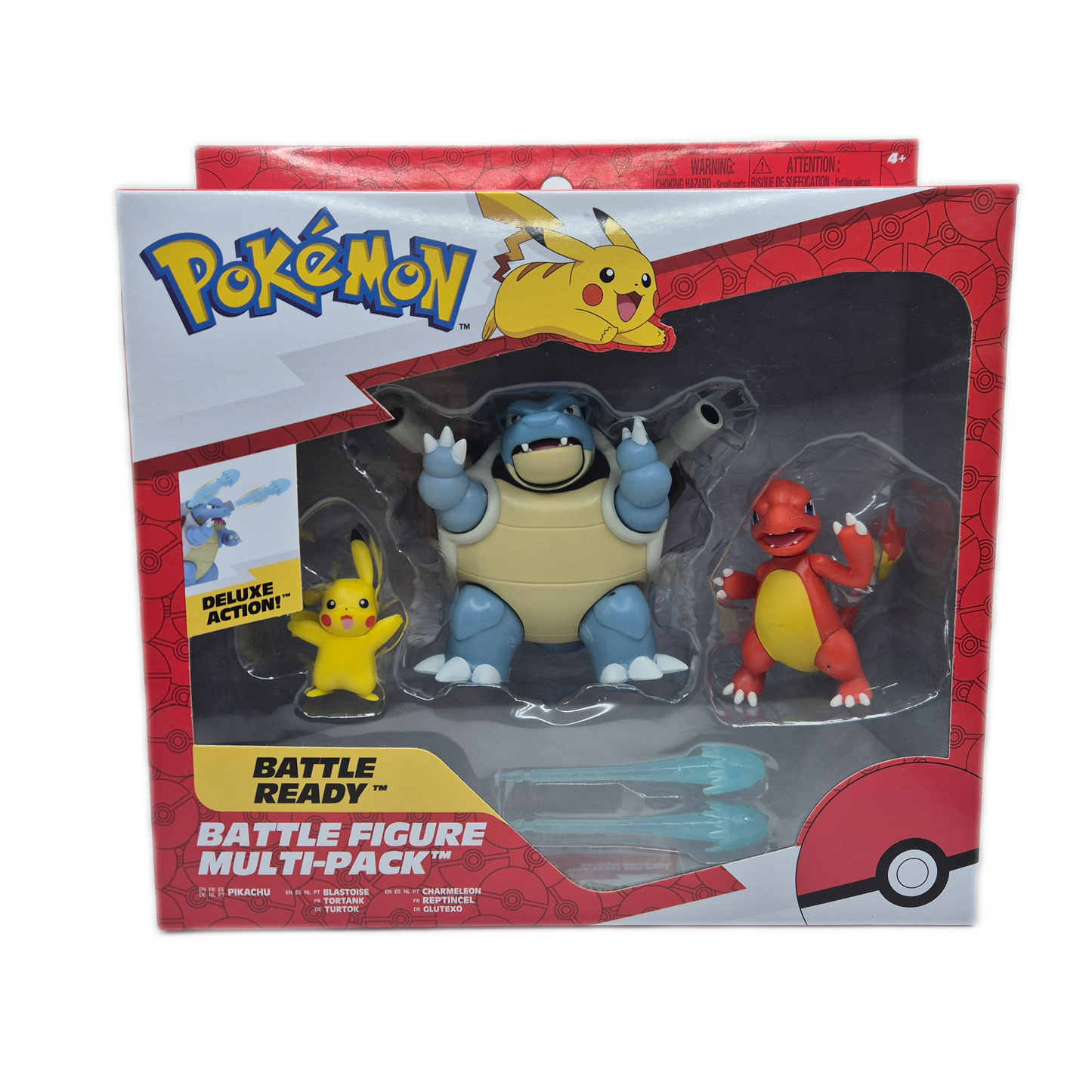 Pokemon Battle Figure Multipack Turtok Glumanda Pikachu Neu OVP