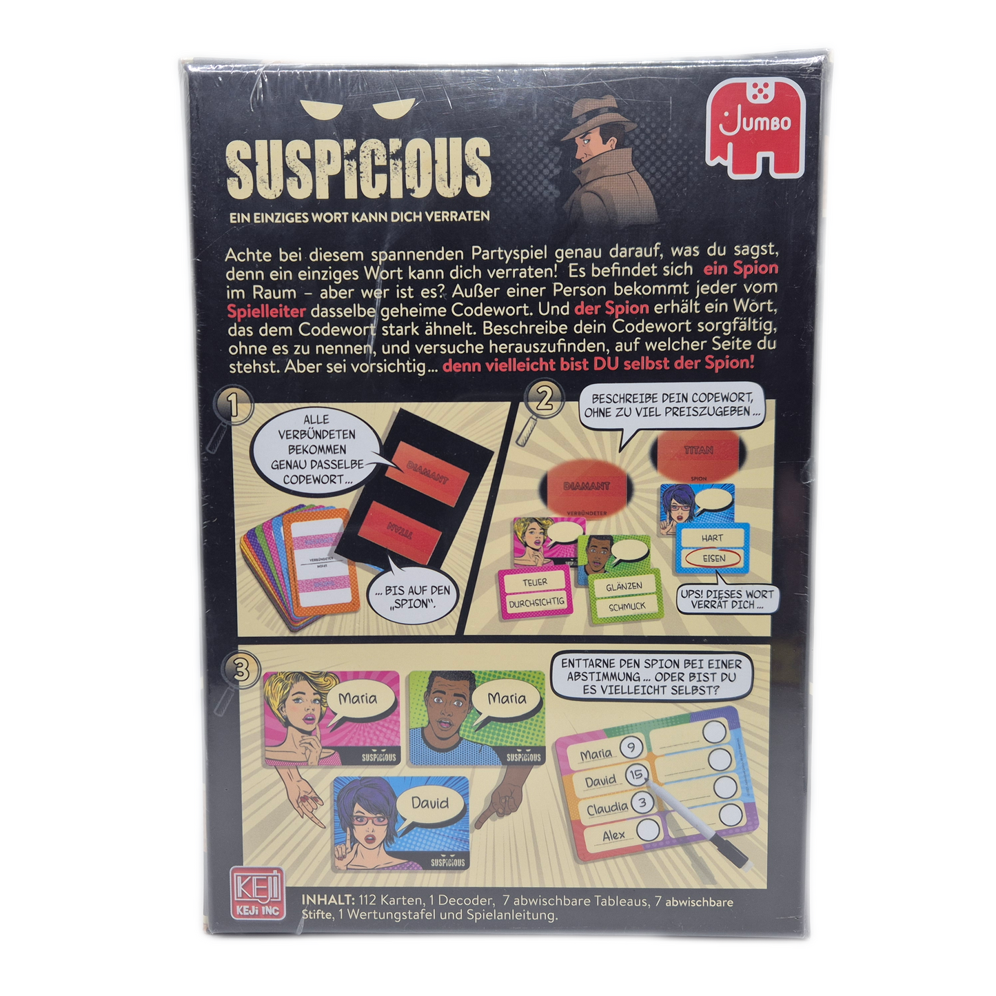 Jumbo Suspicious Partyspiel - Ein einziges Wort kann die verraten