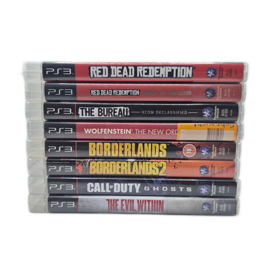 PlayStation 3 Spiele Bundle - Borderlands, Wolfenstein, Red Dead Red. (8 Spiele)