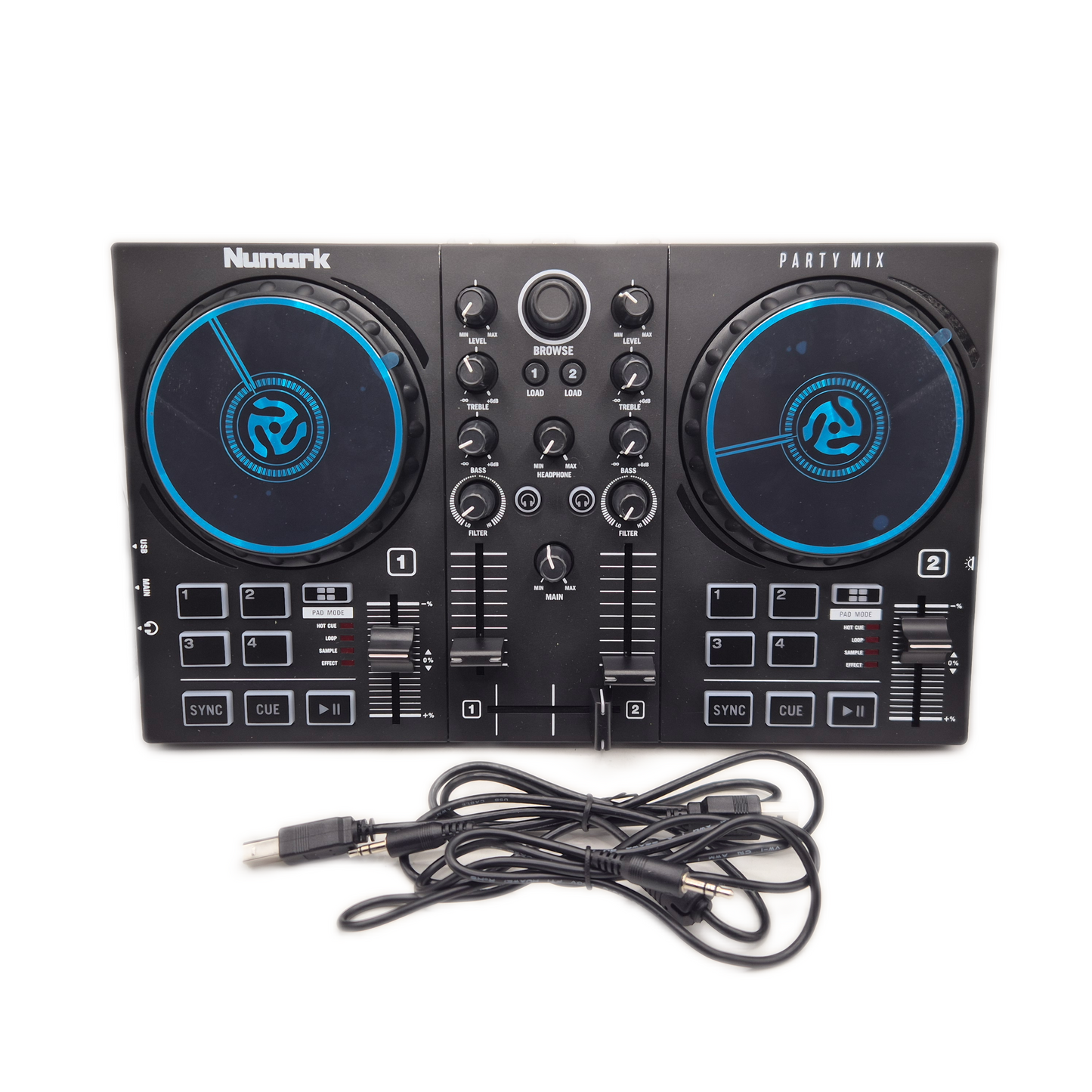 Numark Party Mix DJ Controller Mixer LED Lichtshow