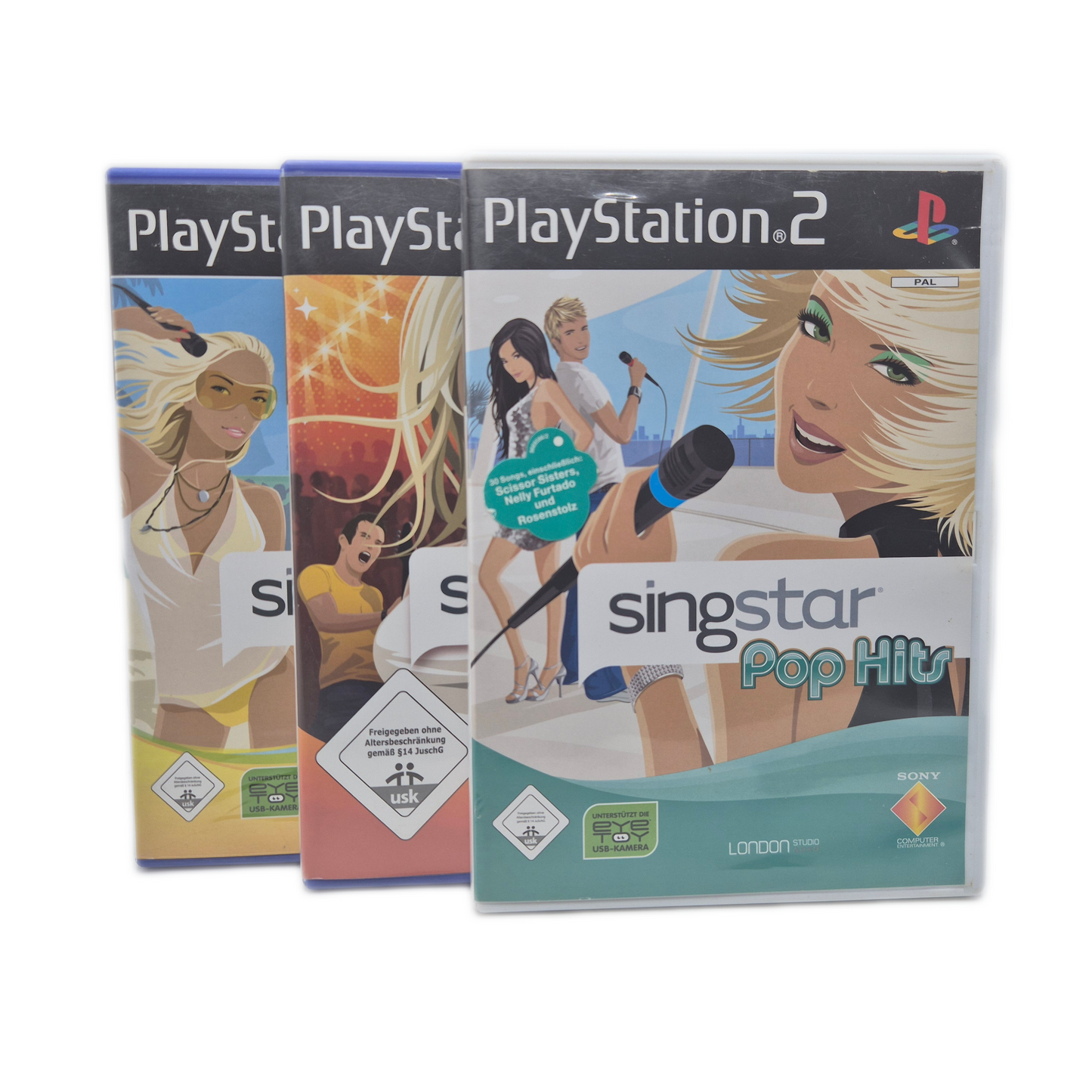 Singstar Summer Party, Hottest Hits, Pop Hits mit 2 Microfone - PlayStation 2