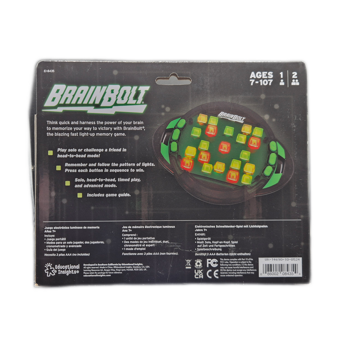 Learning Resources BrainBolt – Schnelldenker-Spiel mit Lichtsignalen