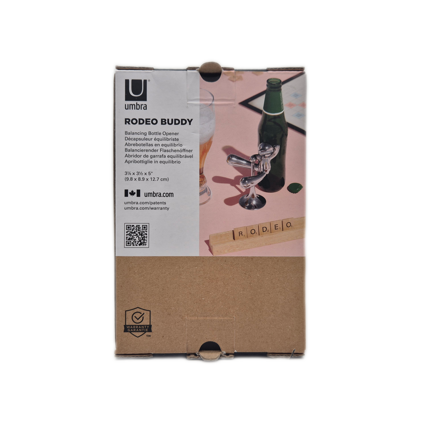 Umbra Flaschenöffner Rodeo Buddy Design Kapselheber Chrom