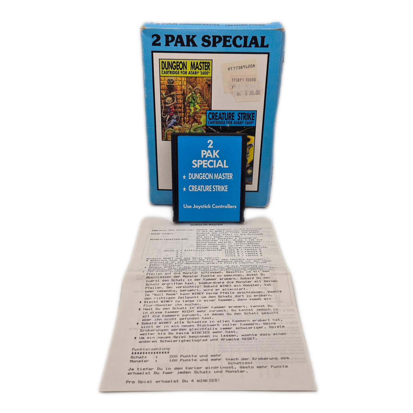 Dungeon Master & Creature Strike – 2 Pak – Atari 2600 + Anleitung und OVP
