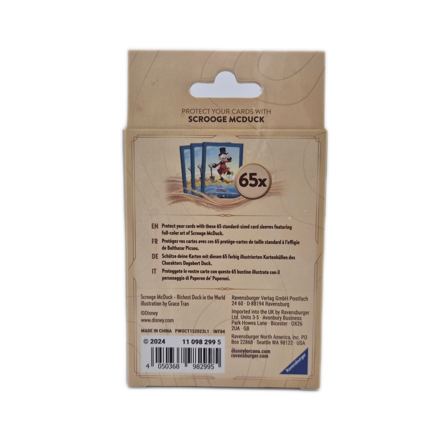 Disney Lorcana Die Tintenlande 65 Card Sleeves / Kartenhüllen - Dagobert Duck