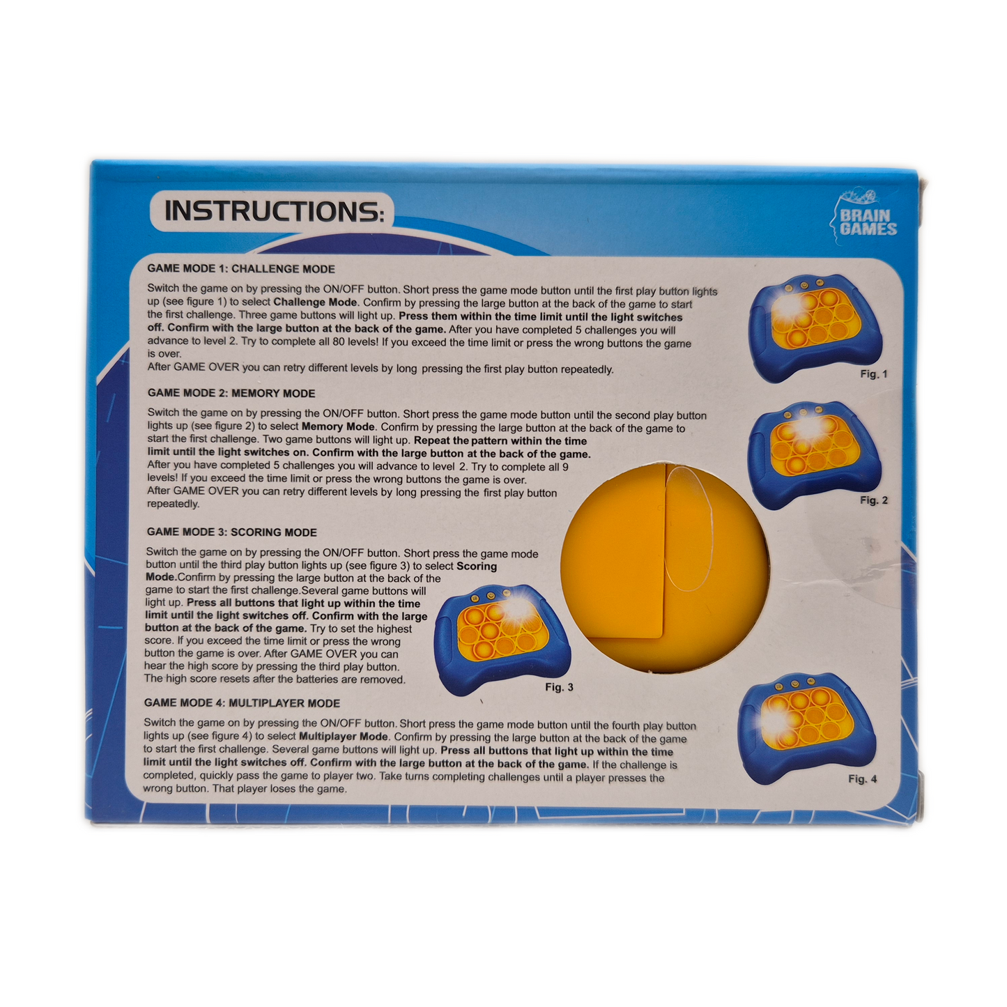 Brain Games Plop Up Speed Memory Game