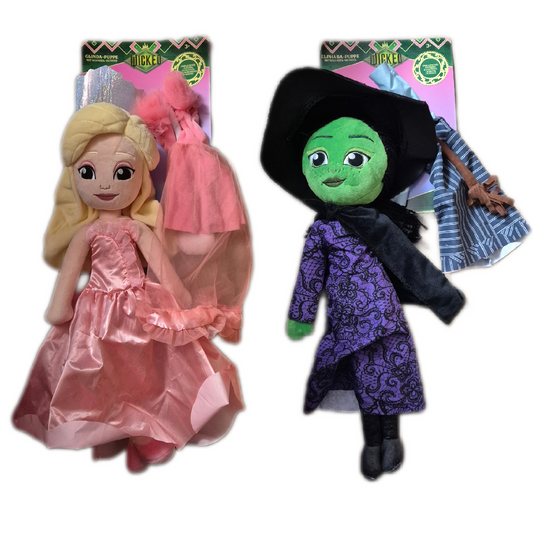 Wicked Elphaba / Glinda Puppe mit Wechseloutfit - ca. 50 cm Plüsch - The Wizard