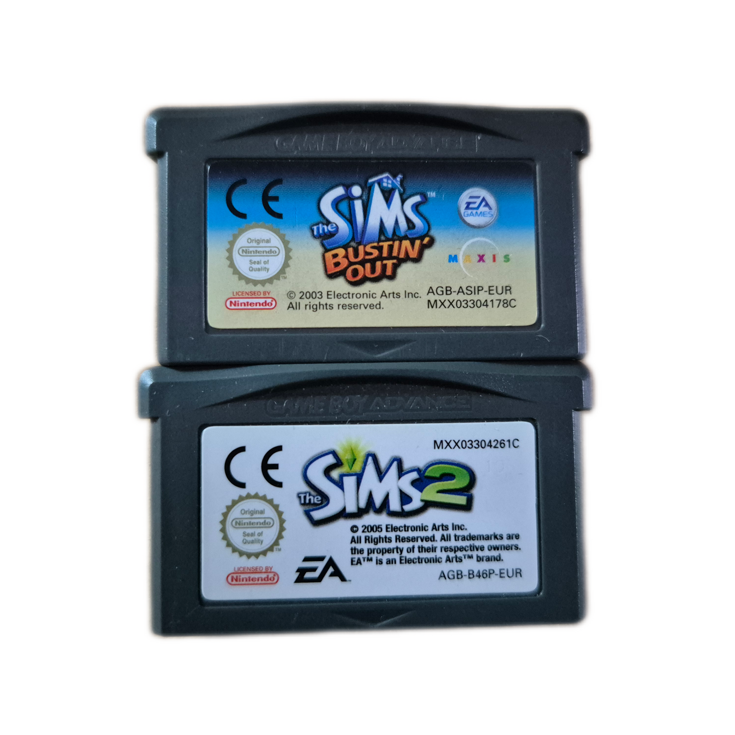 Gameboy Advance Sims Bustin Out + Sims 2