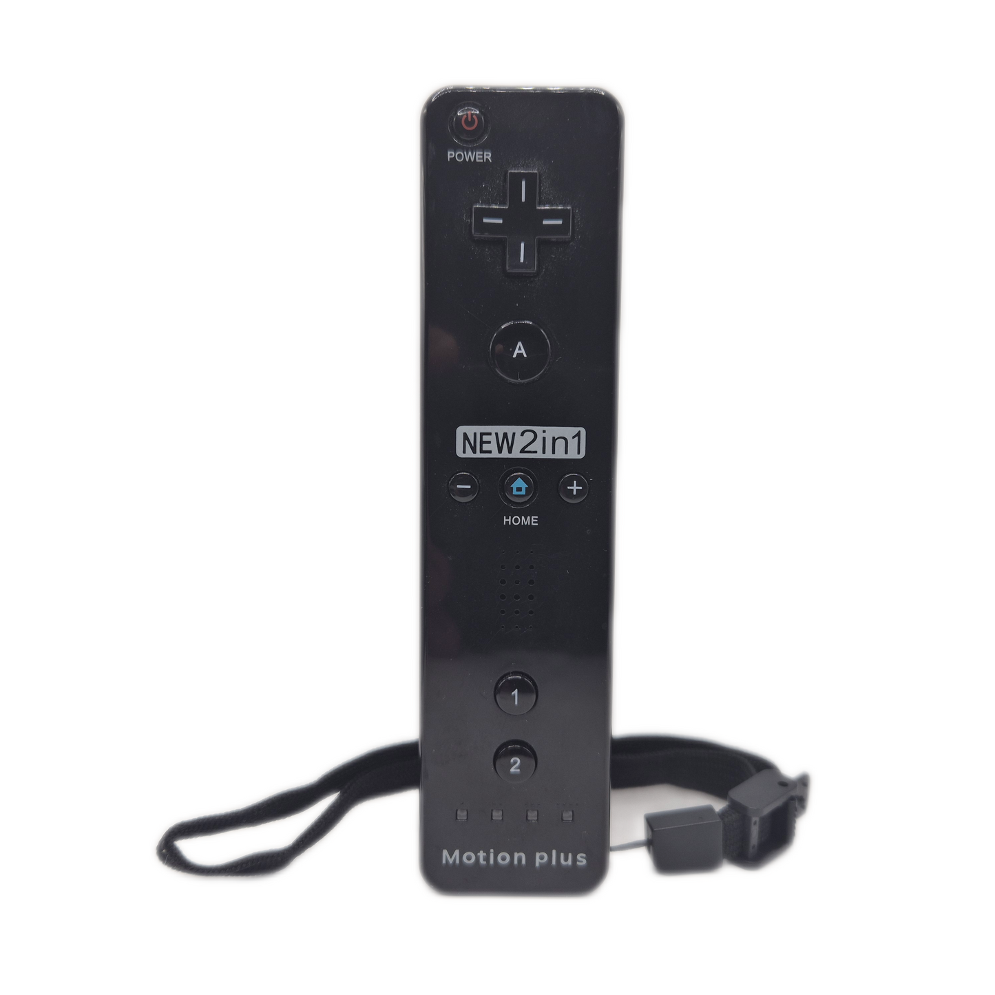 Für Wii - Remote Controller New 2 in 1 Motion Plus schwarz + Schutzhülle + Nunchuck