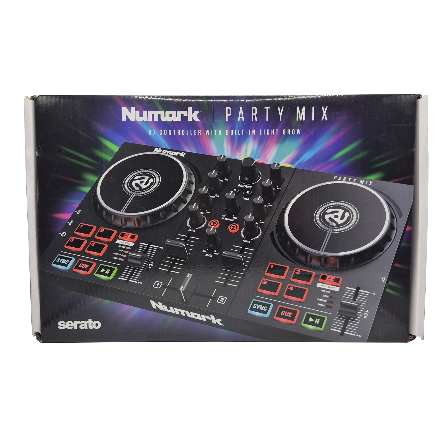 Numark Party Mix DJ Controller Mixer LED Lichtshow