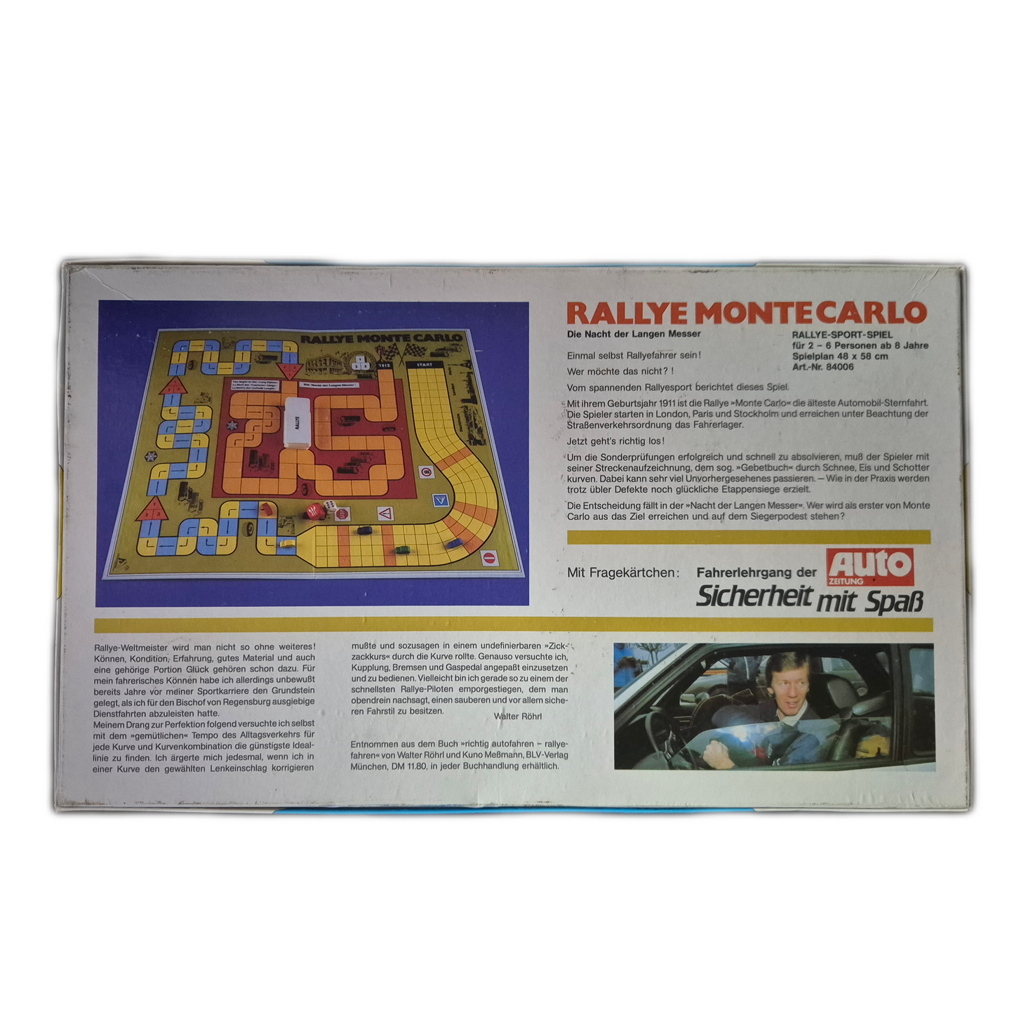 Rallye Monte Carlo Die Nacht der langen Messer Brettspiel Vintage