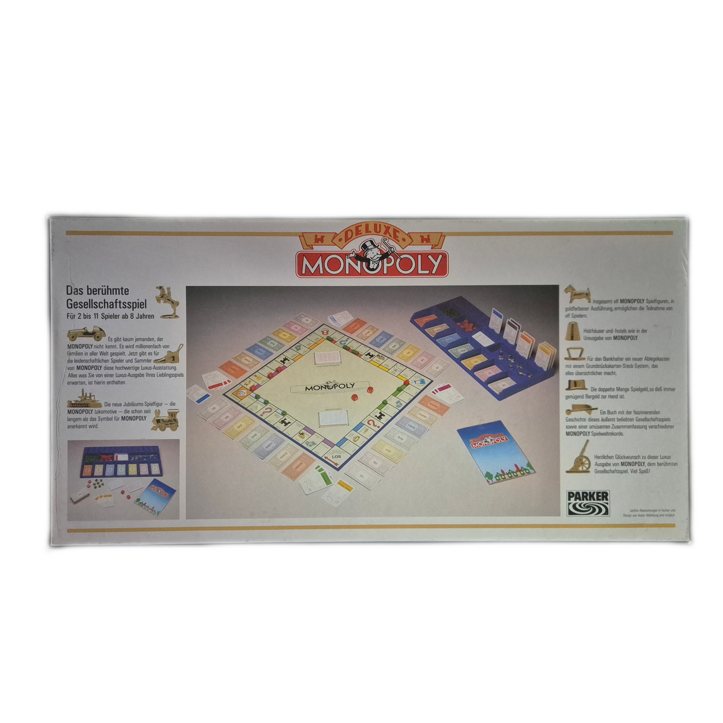 Monopoly Deluxe Edition Parker 1985 - Poststraße fehlt