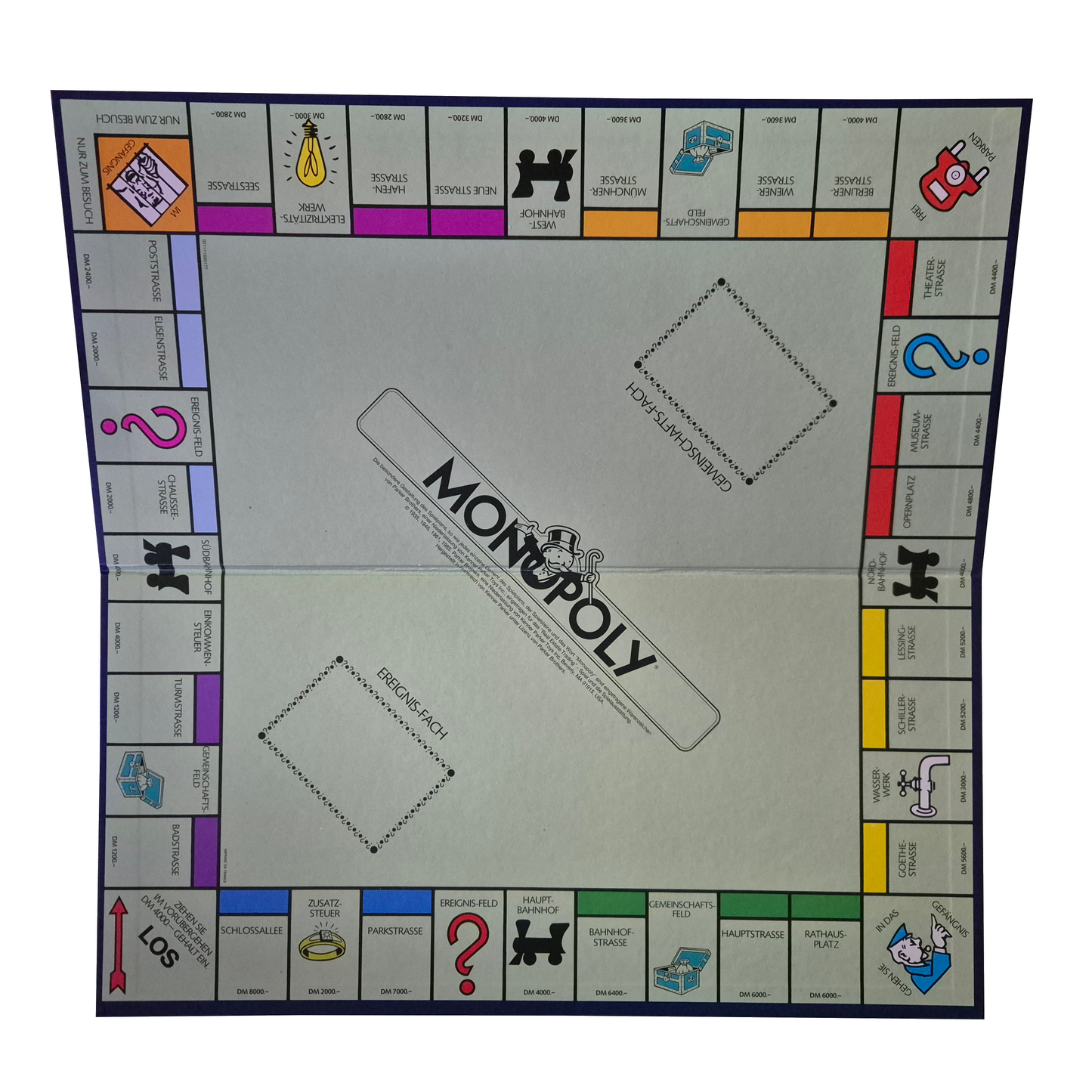 Monopoly Deluxe Edition Parker 1985 - Poststraße fehlt