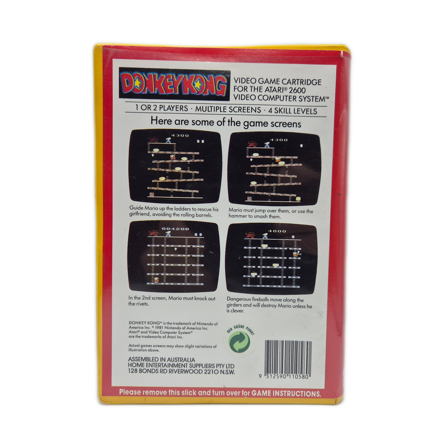 Donkey Kong - Atari 2600 + Anleitung und OVP