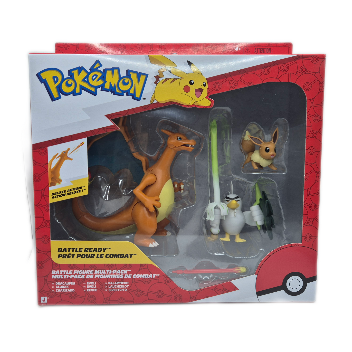 Pokemon Battle Figure Multipack Glurak Evoli Lauchzelot Neu OVP