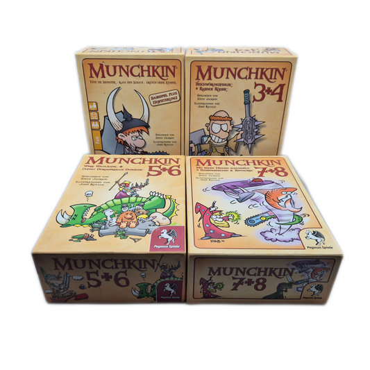 Munchkin (1-8) Basis + Erweiterung, 3+4, 5+6, 7+8 Karenspiel - Pegasus Spiele