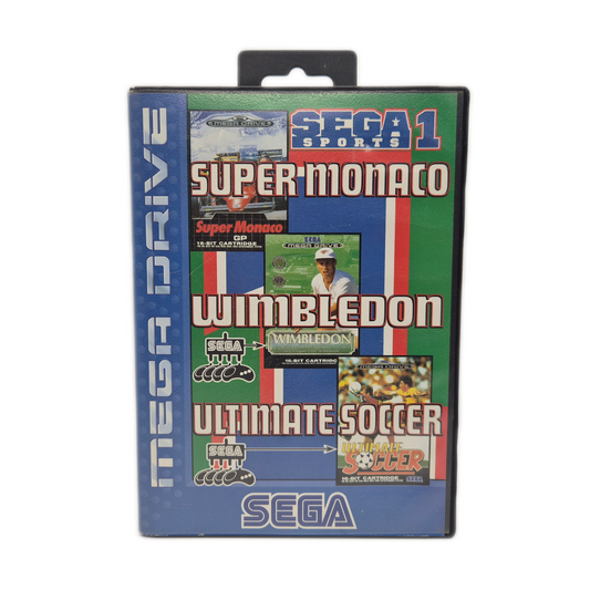 Super Monaco Wimbledom Ultimate Soccer – Sega Mega Drive Spiel