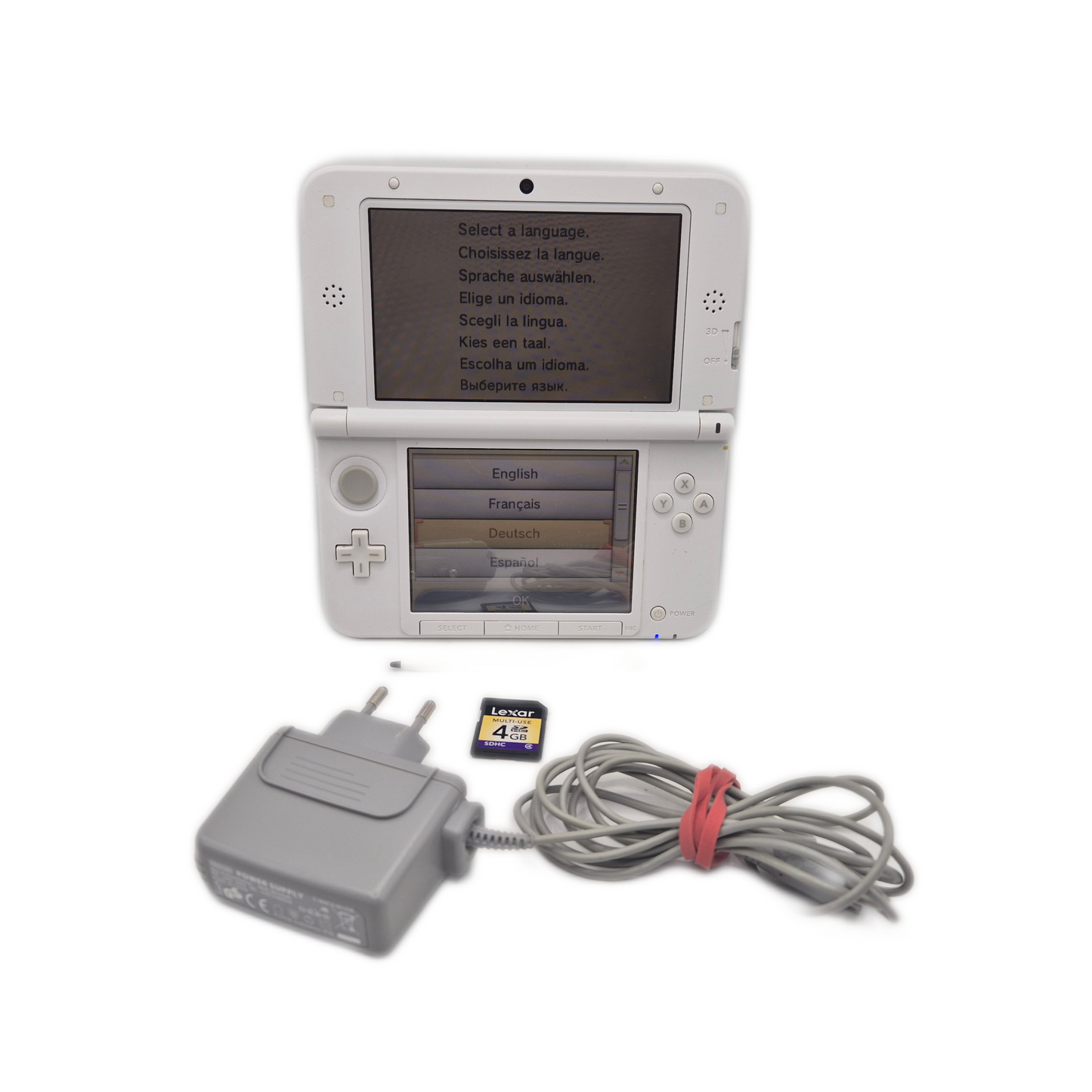 Nintendo 3DS XL weiß Konsole in OVP + Ladekabel + Spiele
